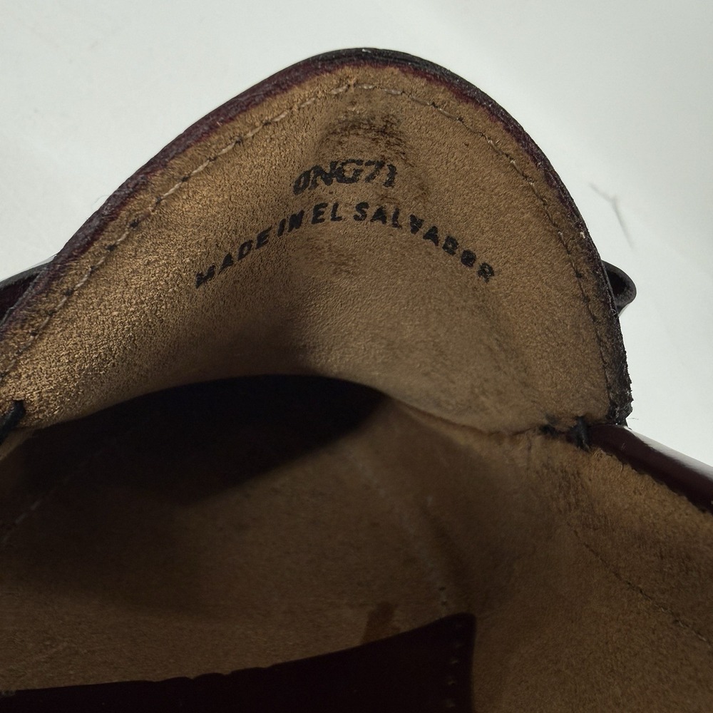 LL Bean Mens Beefroll Tassel Loafers Burgundy Leather Moc Toe Dress Shoes 12D - Picture 6 of 13